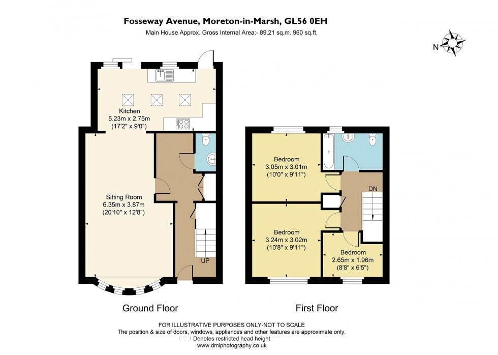 Floorplan for Fosseway Avenue, Moreton-In-Marsh, GL56