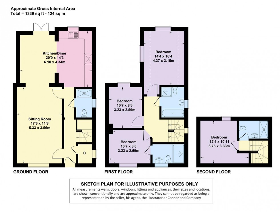 Floorplan for Evenlode Road, Moreton in Marsh, Gloucestershire