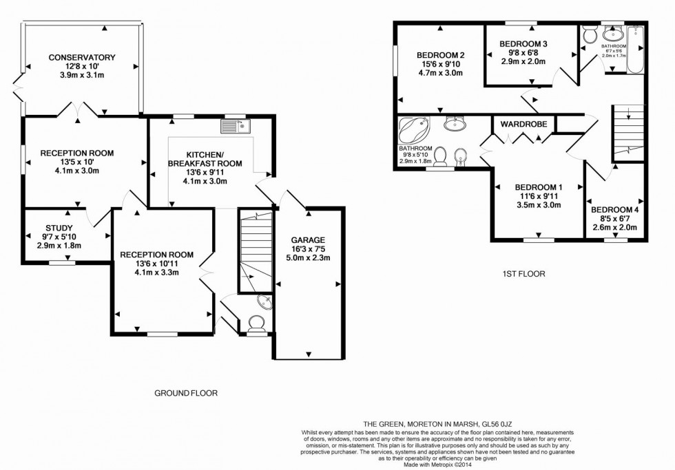 Floorplan for The Green, Moreton in Marsh, Gloucestershire