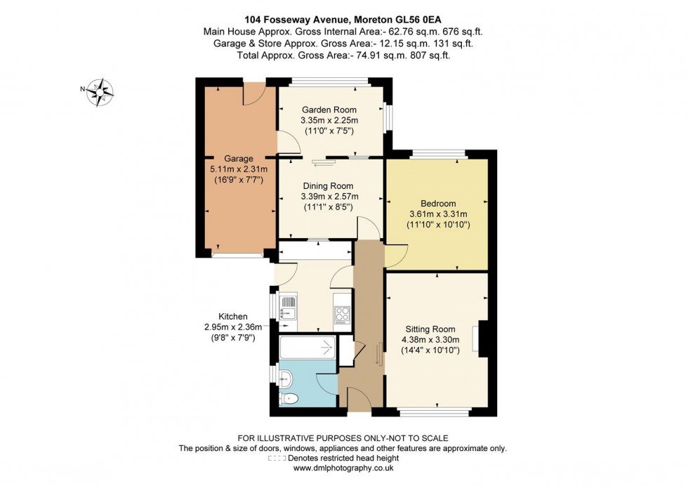 Floorplan for Fosseway Avenue, Moreton-In-Marsh, Gloucestershire