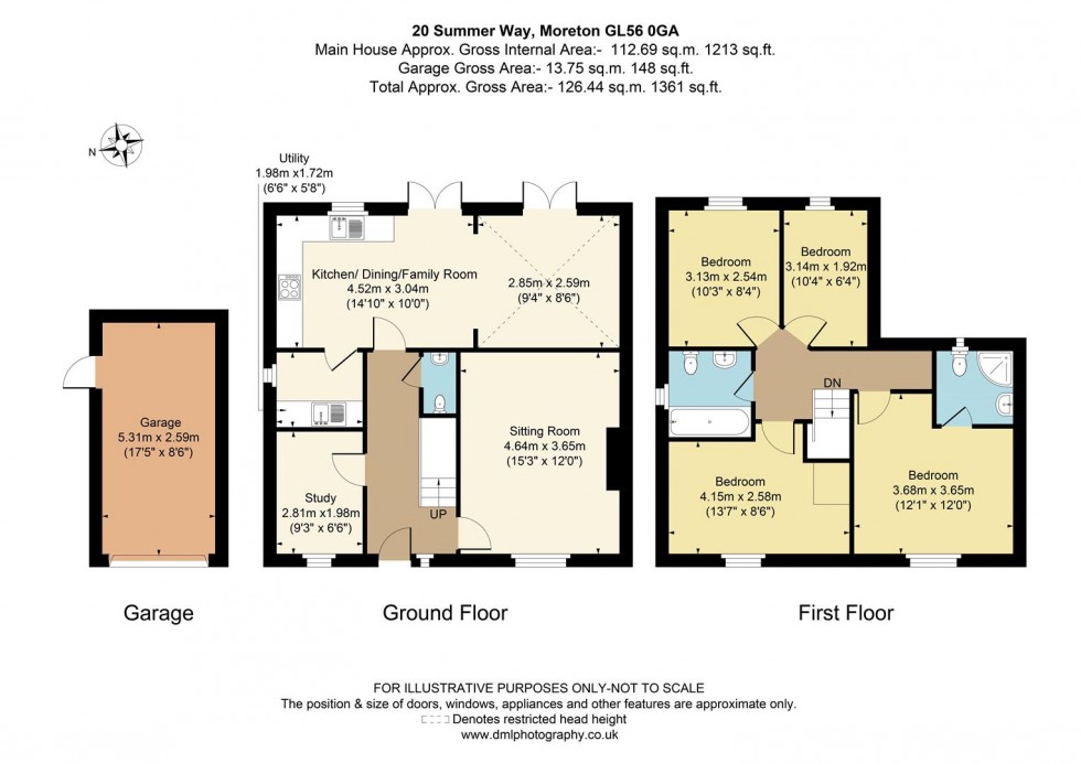 Floorplan for Summers Way, Moreton-In-Marsh, Gloucestershire