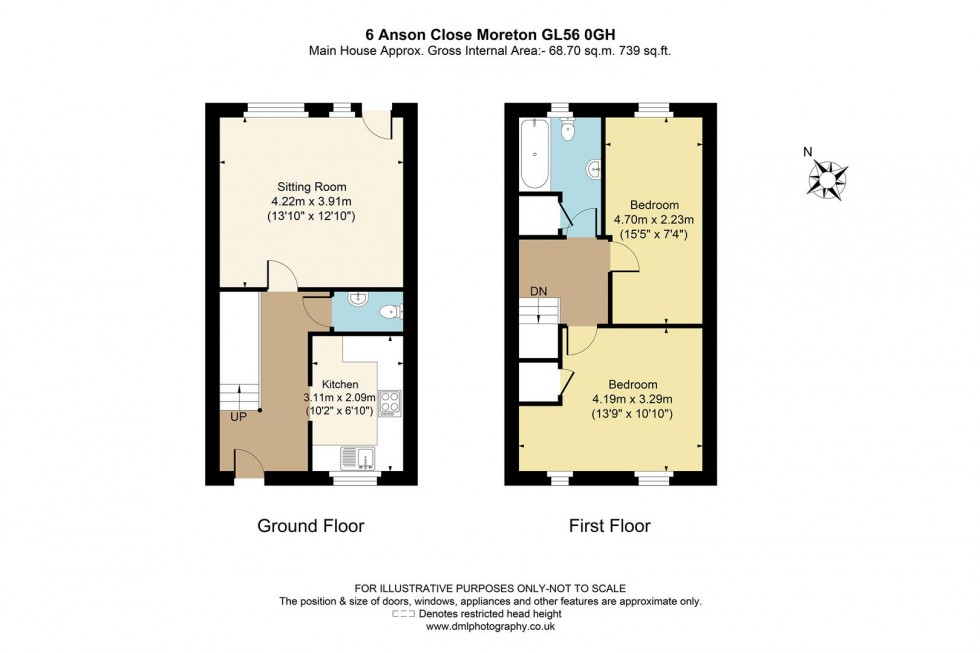 Floorplan for Anson Close, Moreton-In-Marsh, Gloucestershire