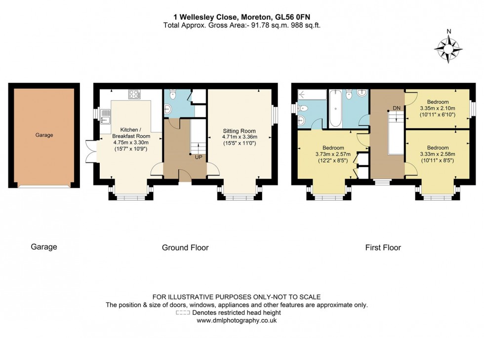 Floorplan for Wellesley Close, Moreton-In-Marsh, Gloucestershire