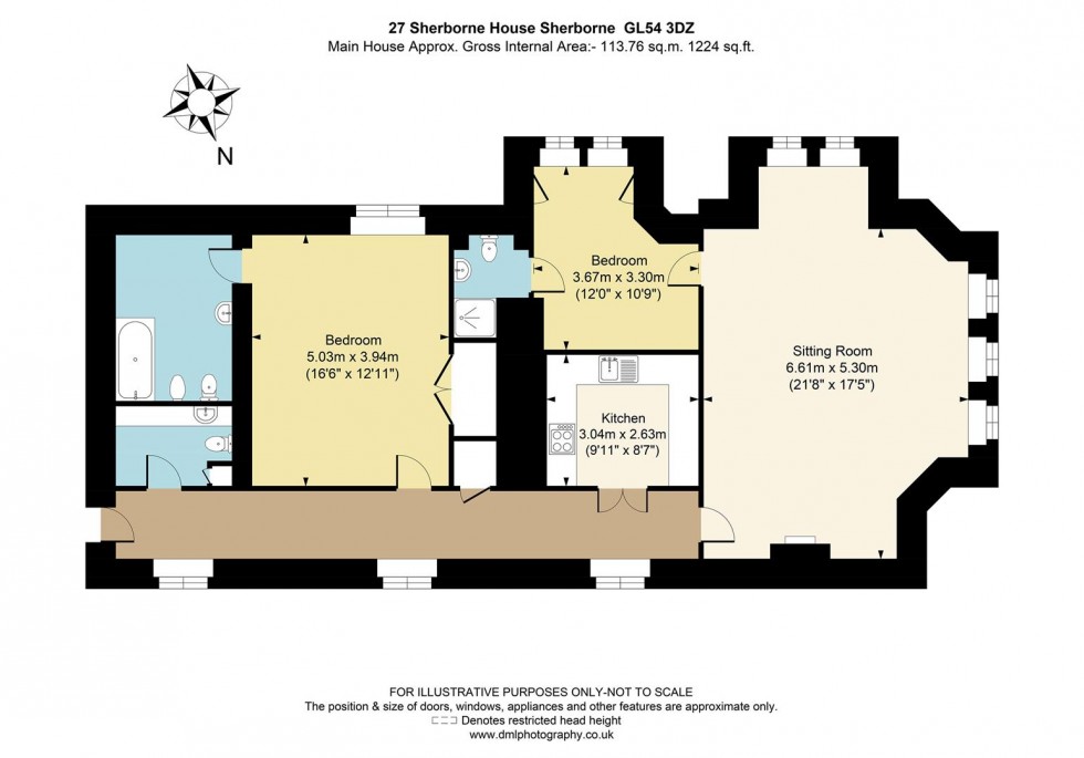 Floorplan for Sherborne, Sherborne House, GL54
