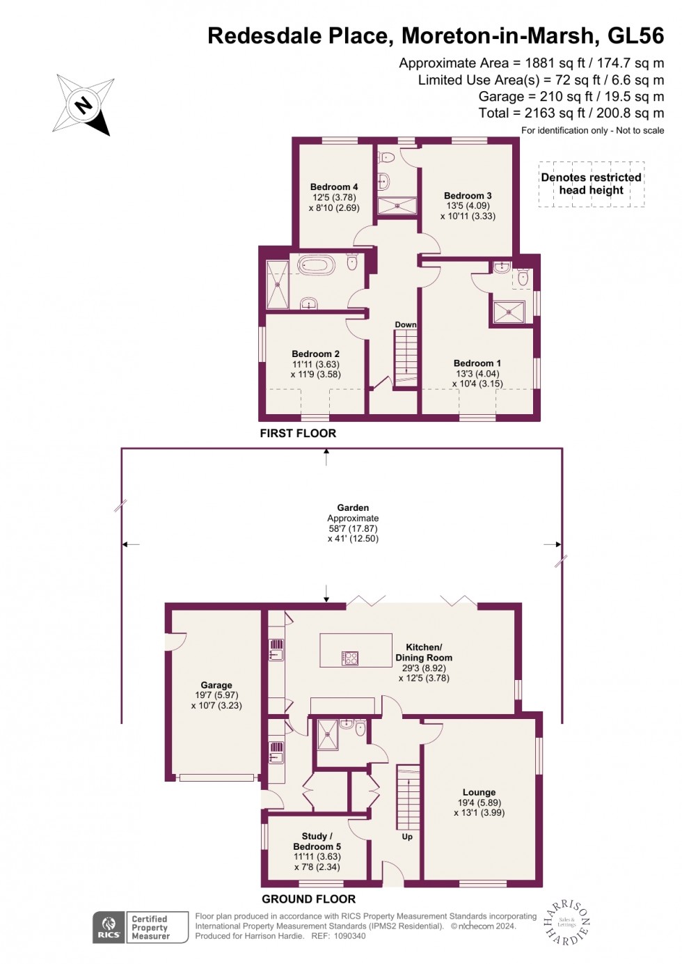 Floorplan for Redesdale Place, Moreton-In-Marsh, GL56