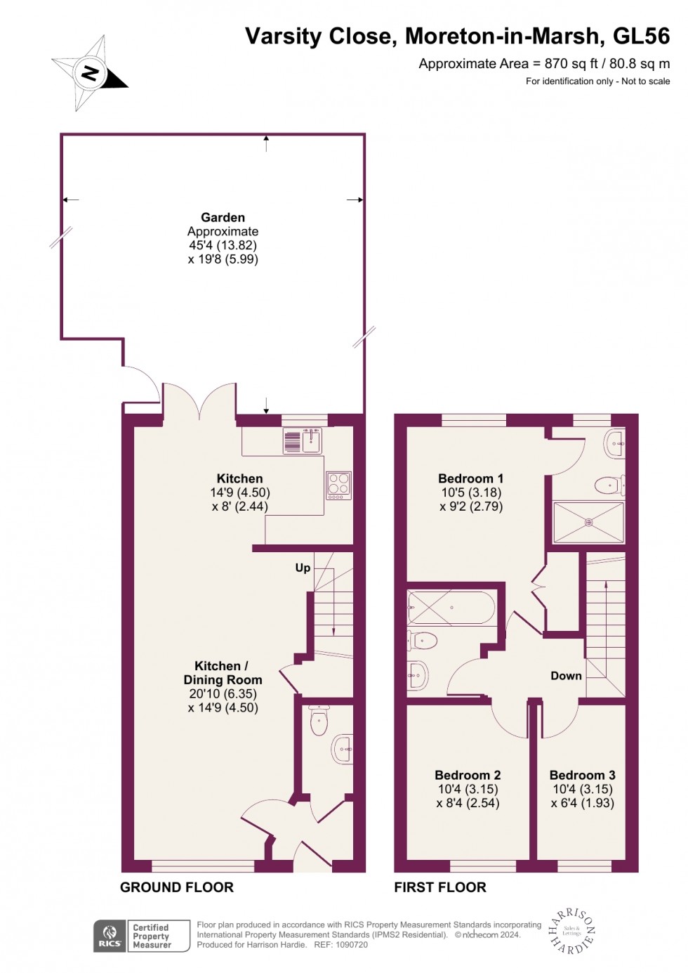 Floorplan for Varsity Close, Moreton-In-Marsh, GL56